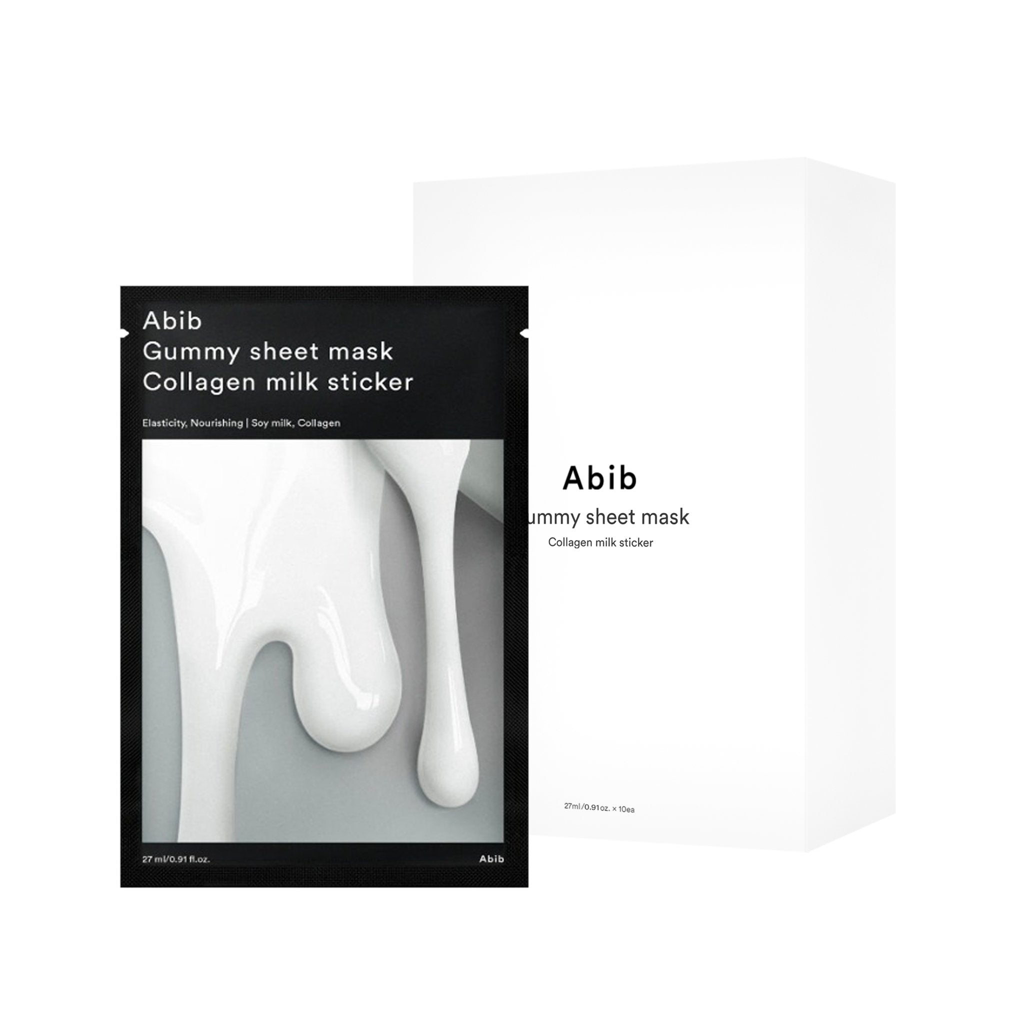 ABIB Gummy sheet mask Collagen milk sticker 27mL (10 sheets) - K-Beauty In House