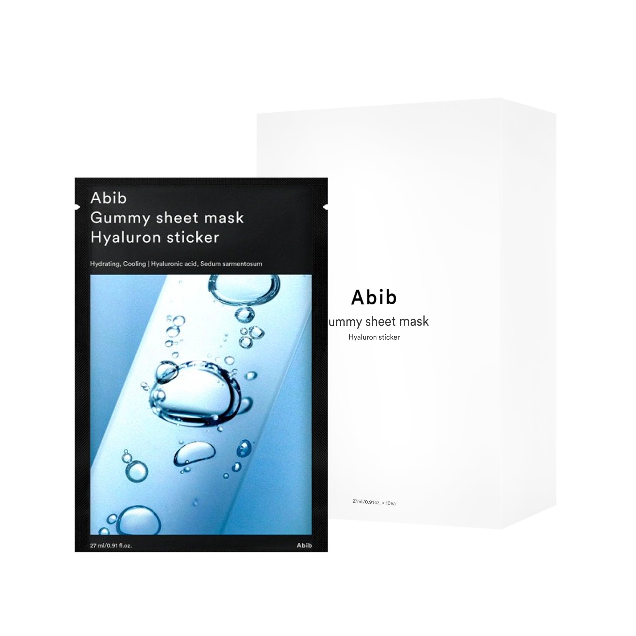 ABIB Gummy sheet mask Hyaluron sticker 27mL (10 sheets) - K-Beauty In House