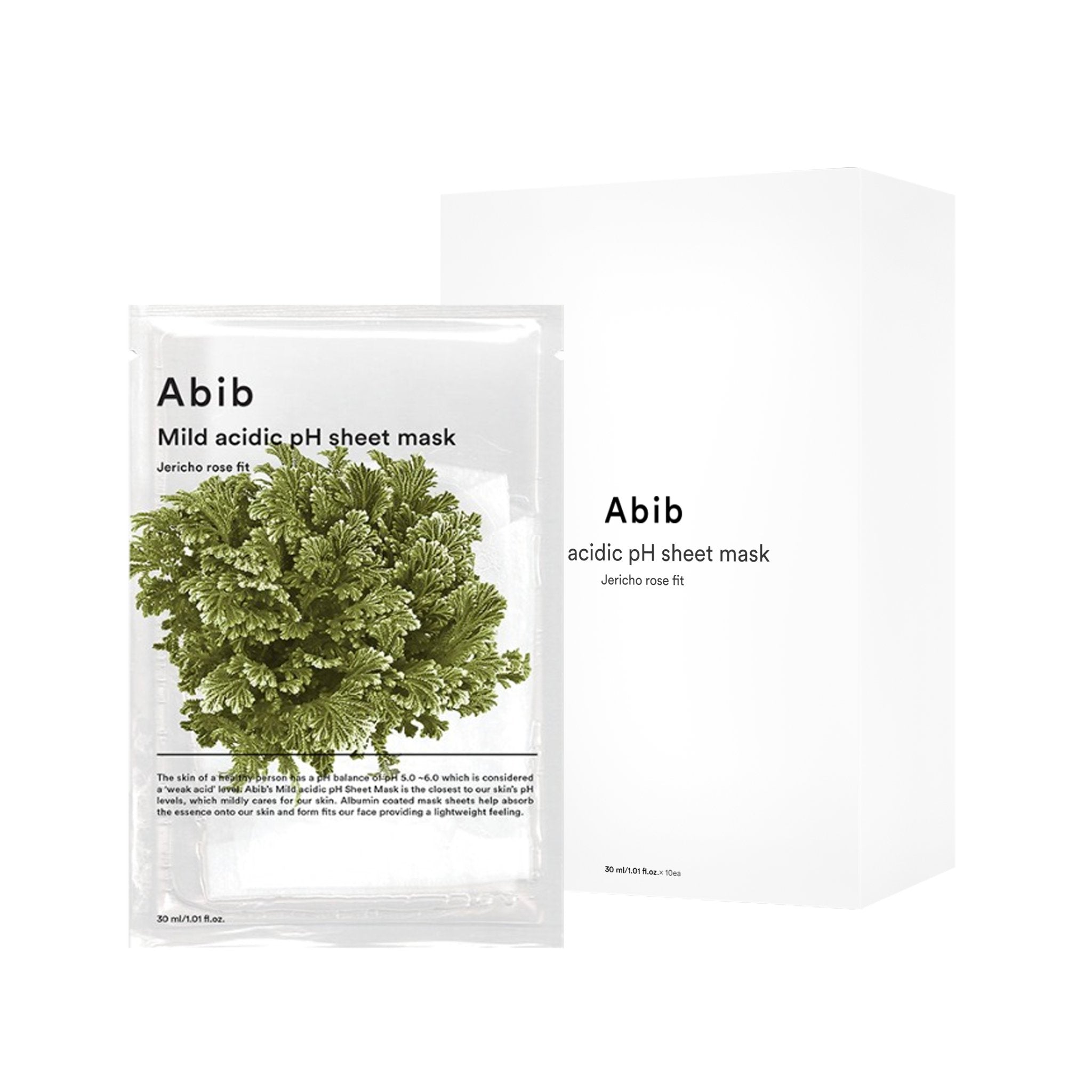 ABIB Mild acidic pH sheet mask Jericho rose fit 30mL (10 sheets) - K-Beauty In House