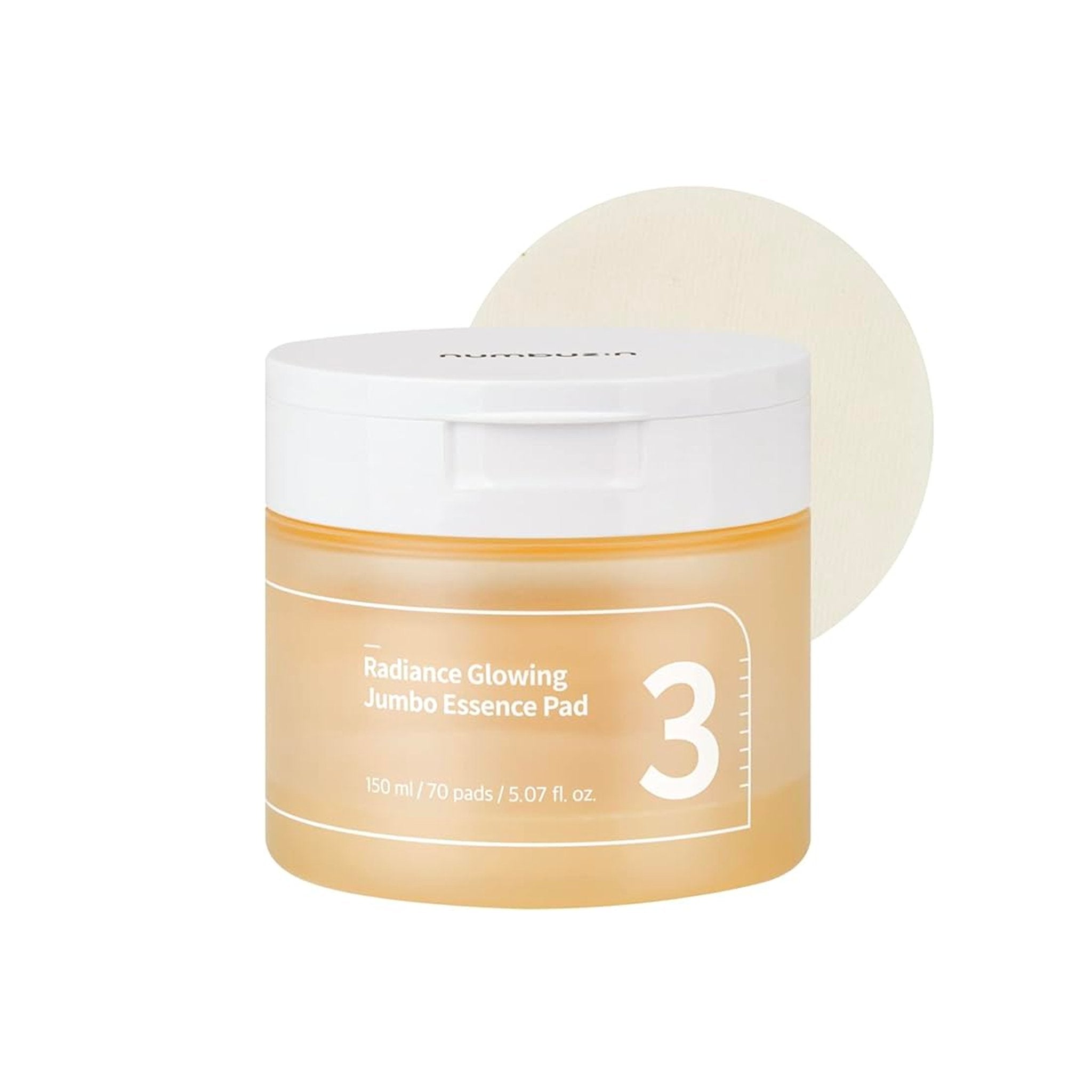 NUMBUZIN No.3 Radiance Glowing Jumbo Essence Pad 150ml / 70 Pads - K-Beauty In House