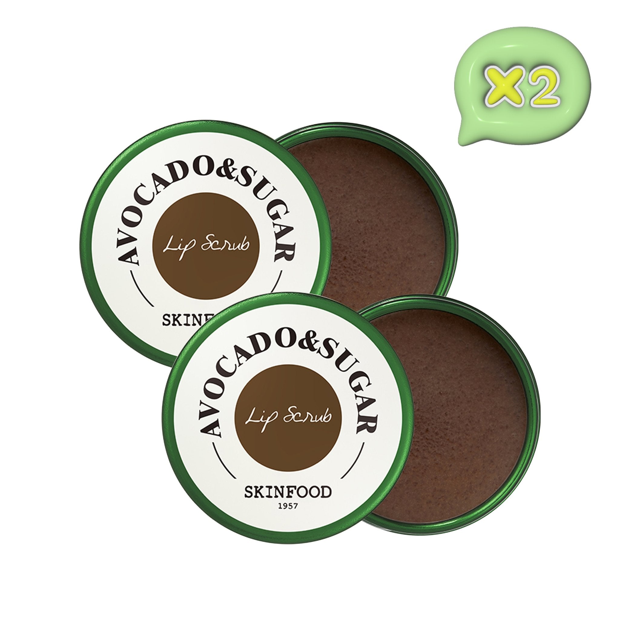 SKINFOOD Avocado & Sugar Lip Scrub x2 - K-Beauty In House