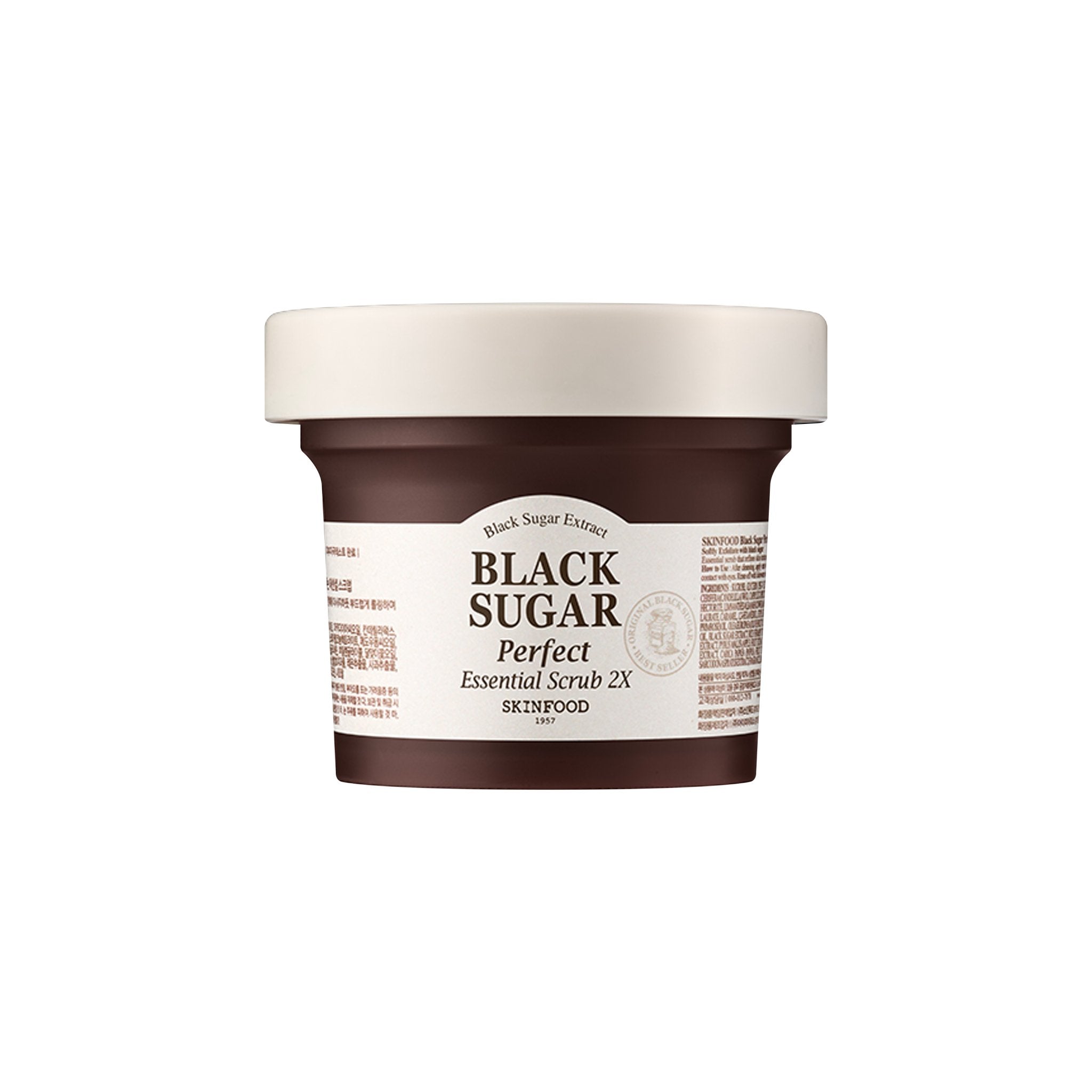 SKINFOOD Black Sugar Perfect ESSENTIAL SCRUB 2X 210G - K-Beauty In House