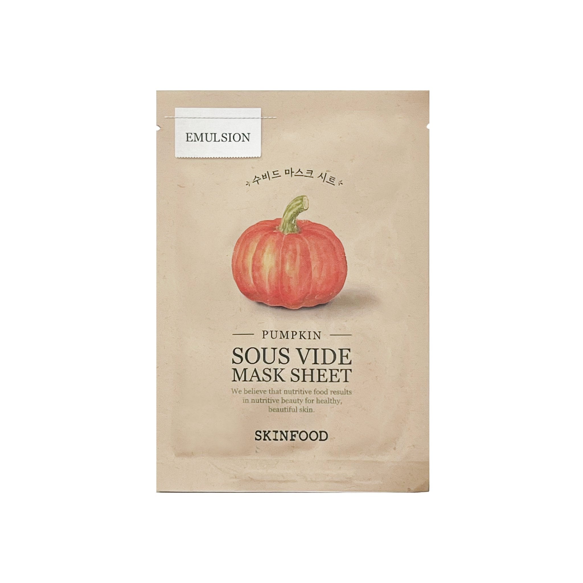 SKINFOOD Pumpkin Sous Vide Mask Sheet 10EA - K-Beauty In House