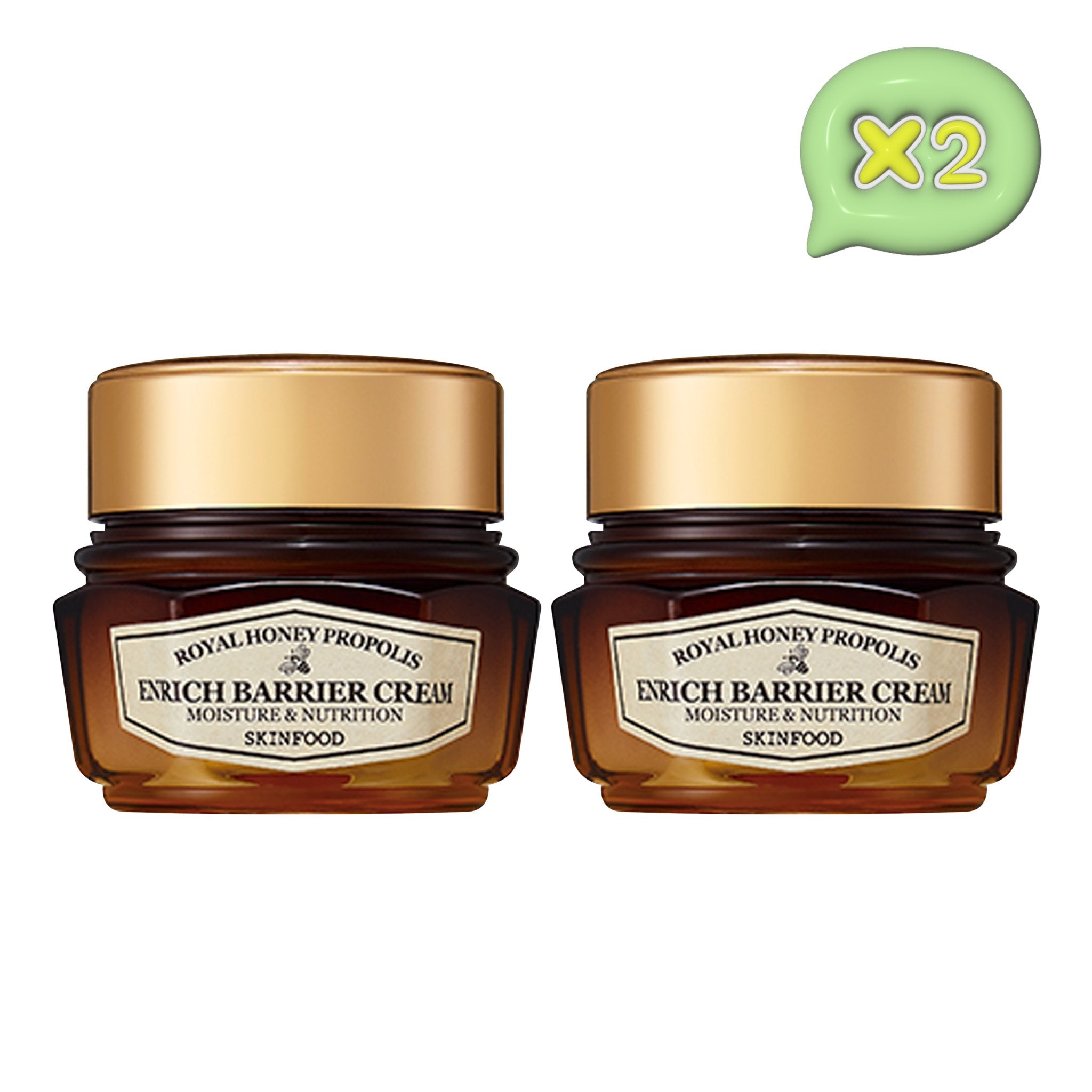 SKINFOOD Royal Honey Propolis Enrich Barrier Cream 63ml x2 - K-Beauty In House