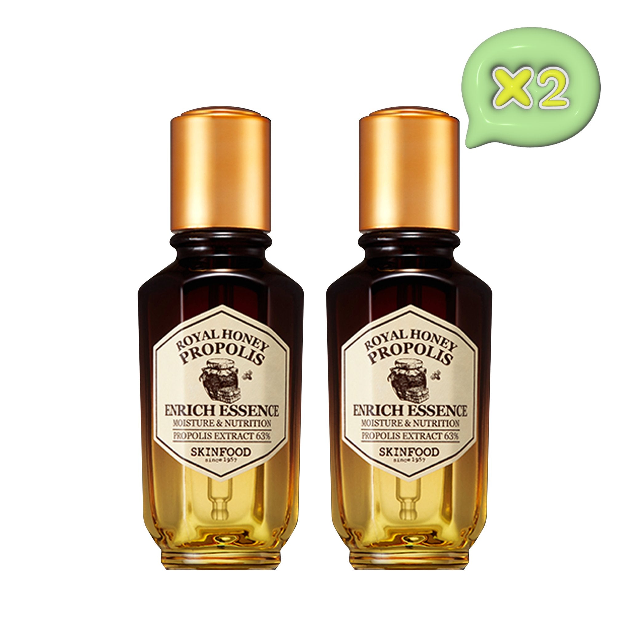 SKINFOOD Royal Honey Propolis Enrich Essence 50ml x2 - K-Beauty In House