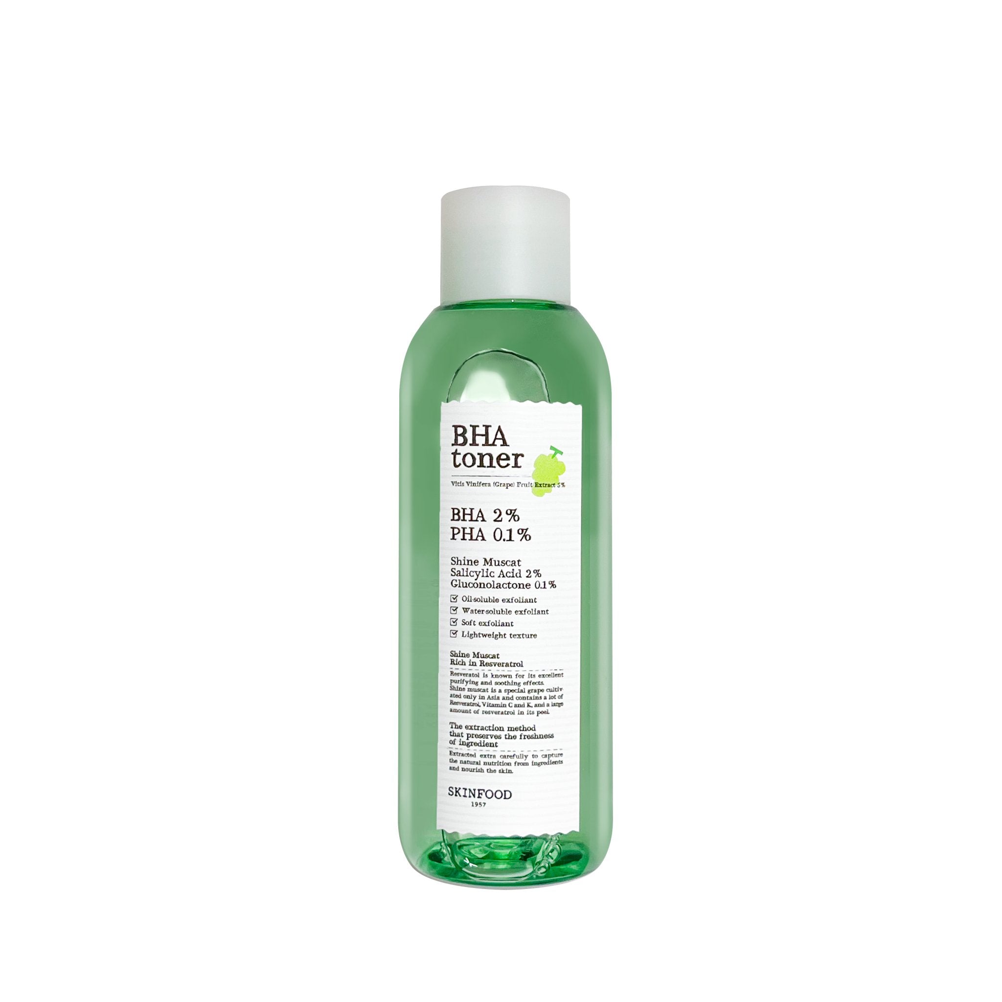 SKINFOOD Shine Muscat BHA Toner 200ml - K-Beauty In House